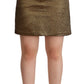 Boutique Moschino Black Gold A-line Above Knee Casual Skirt