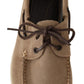 Pollini Beige Suede Low Top Mocassin Loafers Casual Men Shoes