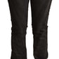 Costume National Black Cotton Mid Waist Skinny Pants