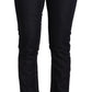 GF Ferre Black Cotton Stretch Low Waist Skinny Denim Jeans