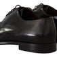 Dolce & Gabbana Black Leather Lace Up Formal Derby Shoes