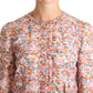 Dolce & Gabbana Multicolor Floral Print Silk Trench Coat Jacket