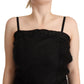 La Maison du Couturier Black Spaghetti Strap Jumpsuit Dress