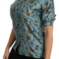 Dolce & Gabbana Multicolor Musical Instruments Silk Short sleeve Shirt