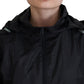 Dolce & Gabbana Black Printed Nylon Hooded Bomber Jacket