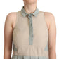Comeforbreakfast Multicolor Collared Sleeveless Sheath Dress