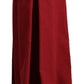 Dolce & Gabbana Red Cotton High Waist Wide Leg Pants