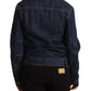Master Coat Dark Blue Button Down Long Sleeves Denim Jacket