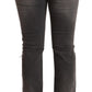 Costume National Gray Washed Low Waist Straight Denim Jeans