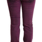Costume National Purple Cotton Stretch Slim Fit Denim Jeans
