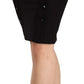 GF Ferre Black High Waist Viscose Knee Length Pencil Cut Skirt