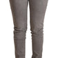 Acht Light Gray Washed Cotton Slim Fit Denim Jeans