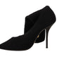 Dolce & Gabbana Black Stretch Socks Knee High Booties Shoes