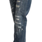 Dolce & Gabbana Blue Distressed Denim BOYFRIEND Skinny Jeans