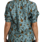 Dolce & Gabbana Multicolor Musical Instruments Silk Short sleeve Shirt