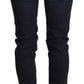 Acht Blue Washed Cotton Low Waist Slim Fit Denim Jeans