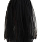 Dolce & Gabbana Black Nylon High Waist Long A-line Tulle Skirt