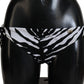 Dolce & Gabbana White Swimwear Zebra Side Tie Bottom Swimsuit