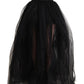 Dolce & Gabbana Black Nylon High Waist Long A-line Tulle Skirt