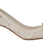 Dolce & Gabbana White Taormina Lace Crystal Heels Pumps Shoes