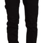 Acht Black Low Waist Cotton Stretch Denim Skinny Jeans