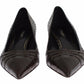 Dolce & Gabbana Brown Leather Kitten Heels Pumps Shoes