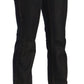 John Galliano Black Washed Mid Waist Flared Denim Pants Cotton