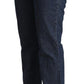 GF Ferre Blue Cotton Mid Waist Flared Denim Jeans