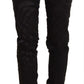 Just Cavalli Black Mid Waist Embellished Skinny Jeans
