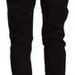 Acht Black Low Waist Cotton Stretch Denim Skinny Jeans