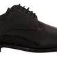 Dolce & Gabbana Black Leather Lace Up Formal Derby Shoes