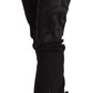 Just Cavalli Black Mid Waist Embellished Skinny Jeans