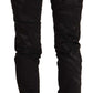 Just Cavalli Black Mid Waist Embellished Skinny Jeans