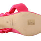 GIA COUTURE Pink Leather Lace Up Kitten Heels Pumps Shoes