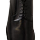 Dolce & Gabbana Black Leather Lace Up Formal Derby Shoes
