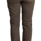 CYCLE Brown Cotton Low Waist Skinny Casual Jeans