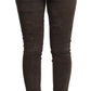Acht Brown Cotton Slim Fit Denim Low Waist Jeans