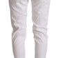 Jacob Cohen White Mid Waist Lyocell Skinny Cropped Pants