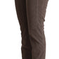 Jeckerson Brown Cotton Low Waist Iconic Patches Leg Denim Jeans