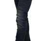 Acht Blue Washed Cotton Low Waist Skinny Denim Jeans