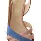 GIA COUTURE Multicolor Suede Leather Slingback Heels Sandals Shoes