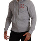 Hackett Gray Full Zip Hooded Cotton Sweatshirt Sweater