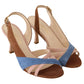 GIA COUTURE Multicolor Suede Leather Slingback Heels Sandals Shoes