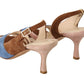 GIA COUTURE Multicolor Suede Leather Slingback Heels Sandals Shoes