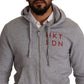 Hackett Gray Full Zip Hooded Cotton Sweatshirt Sweater