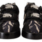 Dolce & Gabbana Black White Zebra Suede Rubber Sneakers Shoes