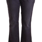 Jucca Black Low Waist Folded Hem Flared Cropped Pants