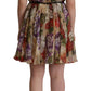 Dolce & Gabbana Beige Floral Sleeveless Round Neck Mini Dress
