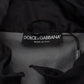 Dolce & Gabbana Black Printed Nylon Hooded Bomber Jacket