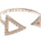 Nialaya Silver Clear CZ Arrow 925 Silver Ring